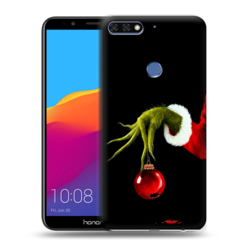 Пластиковый чехол на Huawei Honor 7C Pro с принтом Новый год Гринч Пластиковый чехол на Huawei Honor 7C Pro с принтом Новый год Гринч