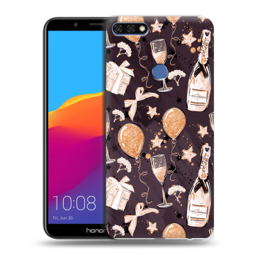 Пластиковый чехол на Huawei Honor 7C Pro с принтом Новый год Пластиковый чехол на Huawei Honor 7C Pro с принтом Новый год