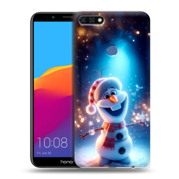 Пластиковый чехол на Huawei Honor 7C Pro с принтом Новый год Пластиковый чехол на Huawei Honor 7C Pro с принтом Новый год