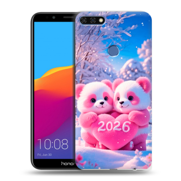 Пластиковый чехол на Huawei Honor 7C Pro с принтом Новый год Пластиковый чехол на Huawei Honor 7C Pro с принтом Новый год