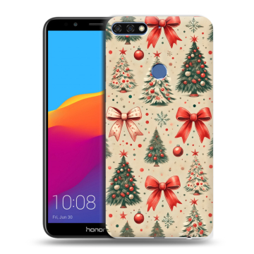 Пластиковый чехол на Huawei Honor 7C Pro с принтом Новый год Пластиковый чехол на Huawei Honor 7C Pro с принтом Новый год