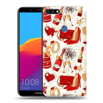 Пластиковый чехол на Huawei Honor 7C Pro с принтом Новый год Пластиковый чехол на Huawei Honor 7C Pro с принтом Новый год