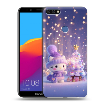 Пластиковый чехол на Huawei Honor 7C Pro с принтом Новый год Пластиковый чехол на Huawei Honor 7C Pro с принтом Новый год