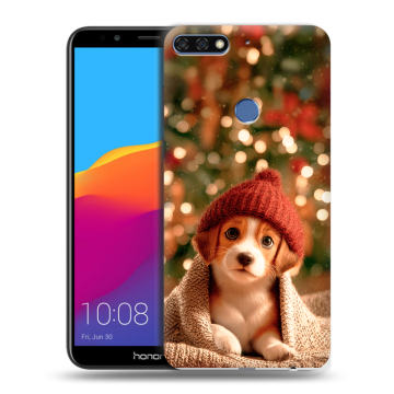 Пластиковый чехол на Huawei Honor 7C Pro с принтом Новый год Пластиковый чехол на Huawei Honor 7C Pro с принтом Новый год