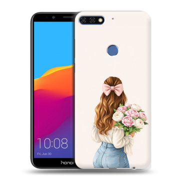 Пластиковый чехол на Huawei Honor 7C Pro с принтом женский Пластиковый чехол на Huawei Honor 7C Pro с принтом женский
