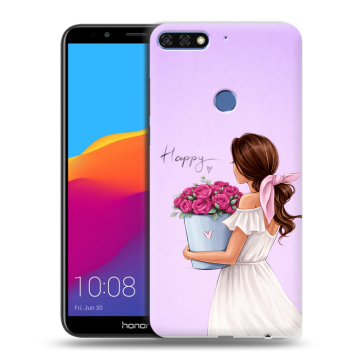 Пластиковый чехол на Huawei Honor 7C Pro с принтом женский Пластиковый чехол на Huawei Honor 7C Pro с принтом женский