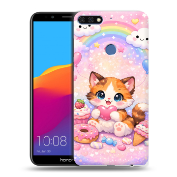 Пластиковый чехол на Huawei Honor 7C Pro с принтом для девочек