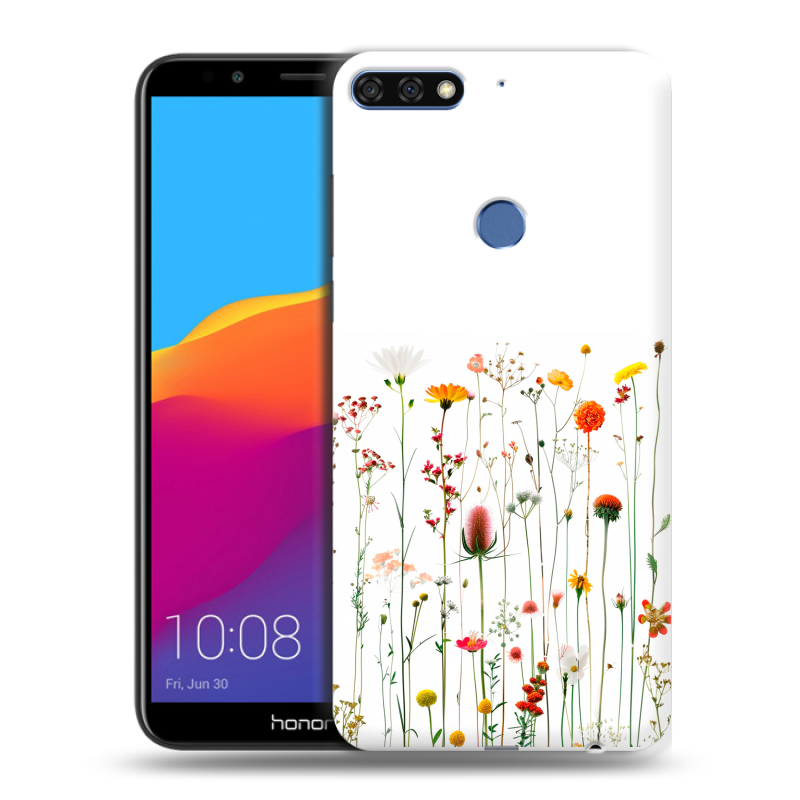 Пластиковый чехол на Huawei Honor 7C Pro с принтом цветы Пластиковый чехол на Huawei Honor 7C Pro с принтом цветы