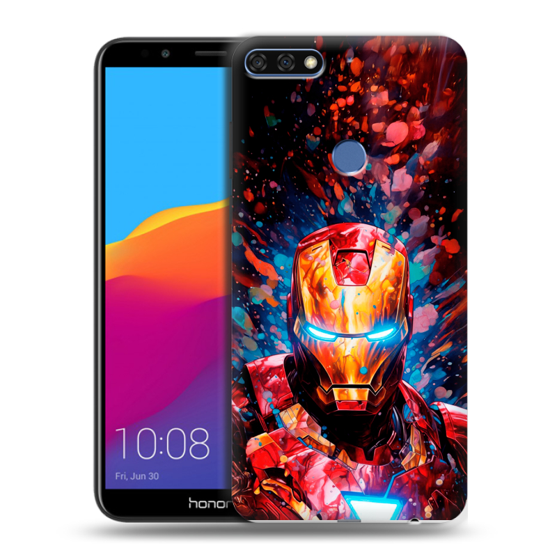 Пластиковый чехол на Huawei Honor 7C Pro с принтом Железный человек Ironman Пластиковый чехол на Huawei Honor 7C Pro с принтом Железный человек Ironman