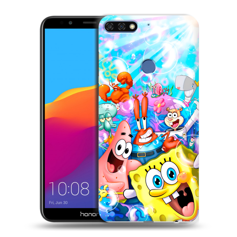 Пластиковый чехол на Huawei Honor 7C Pro с принтом спанчбоб спанч боб Пластиковый чехол на Huawei Honor 7C Pro с принтом спанчбоб спанч боб