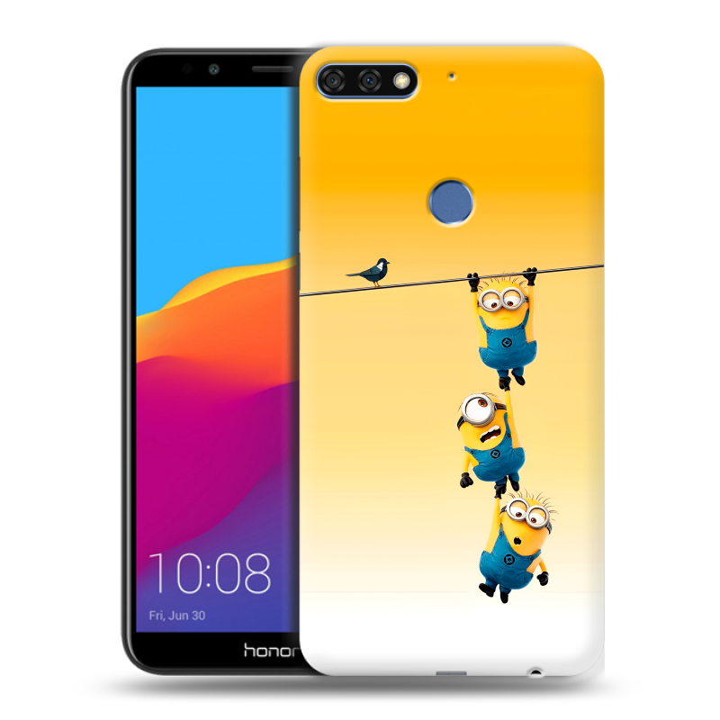 Пластиковый чехол на Huawei Honor 7C Pro с принтом Миньоны Пластиковый чехол на Huawei Honor 7C Pro с принтом Миньоны