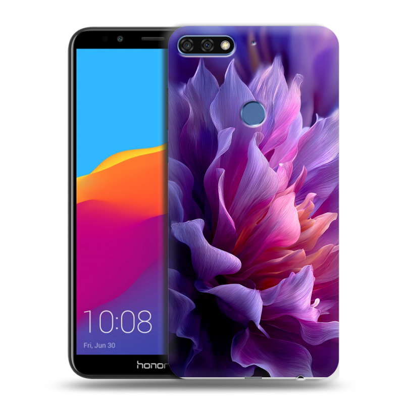 Пластиковый чехол на Huawei Honor 7C Pro с принтом женский цветы Пластиковый чехол на Huawei Honor 7C Pro с принтом женский цветы