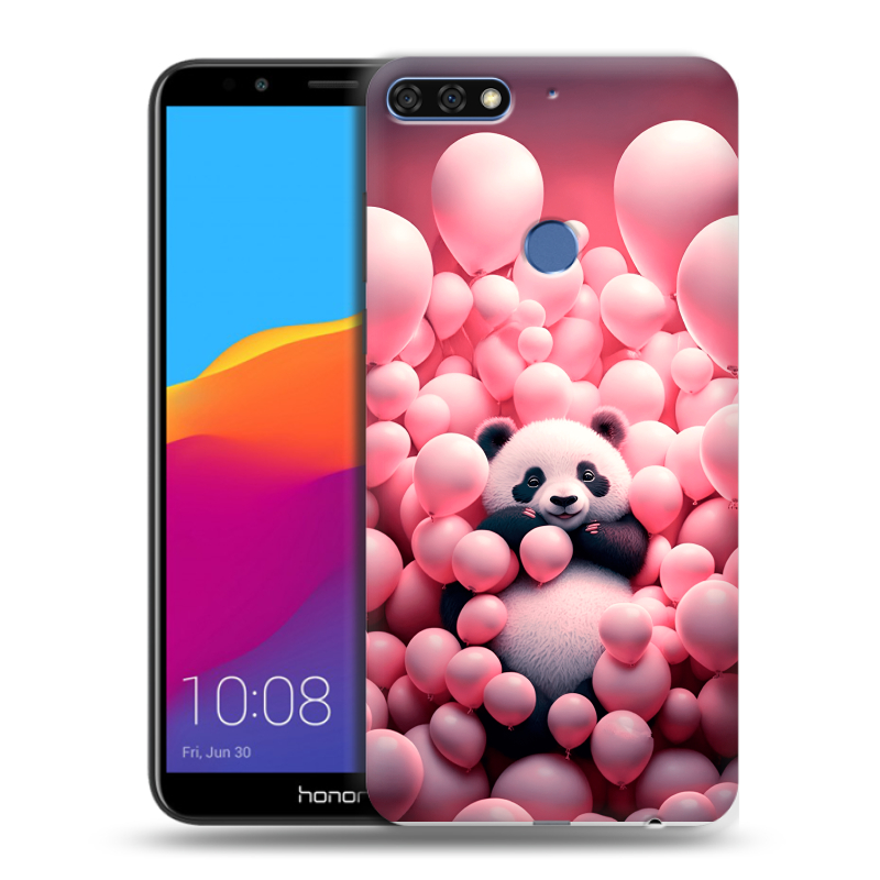 Пластиковый чехол на Huawei Honor 7C Pro с принтом Панда Пластиковый чехол на Huawei Honor 7C Pro с принтом Панда