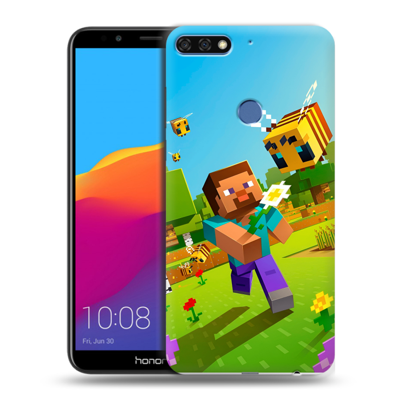 Пластиковый чехол на Huawei Honor 7C Pro с принтом Майнкрафт Minecraft Пластиковый чехол на Huawei Honor 7C Pro с принтом Майнкрафт Minecraft