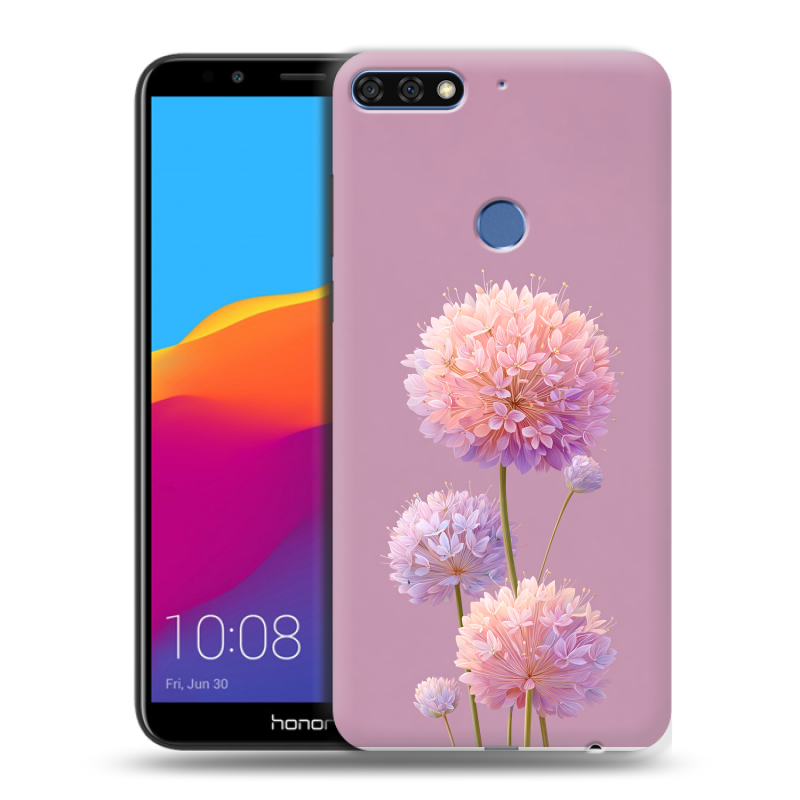Пластиковый чехол на Huawei Honor 7C Pro с принтом Цветы Пластиковый чехол на Huawei Honor 7C Pro с принтом Цветы