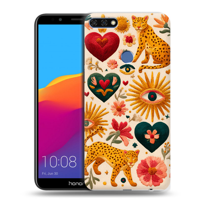 Пластиковый чехол на Huawei Honor 7C Pro с принтом Модный принт Пластиковый чехол на Huawei Honor 7C Pro с принтом Модный принт