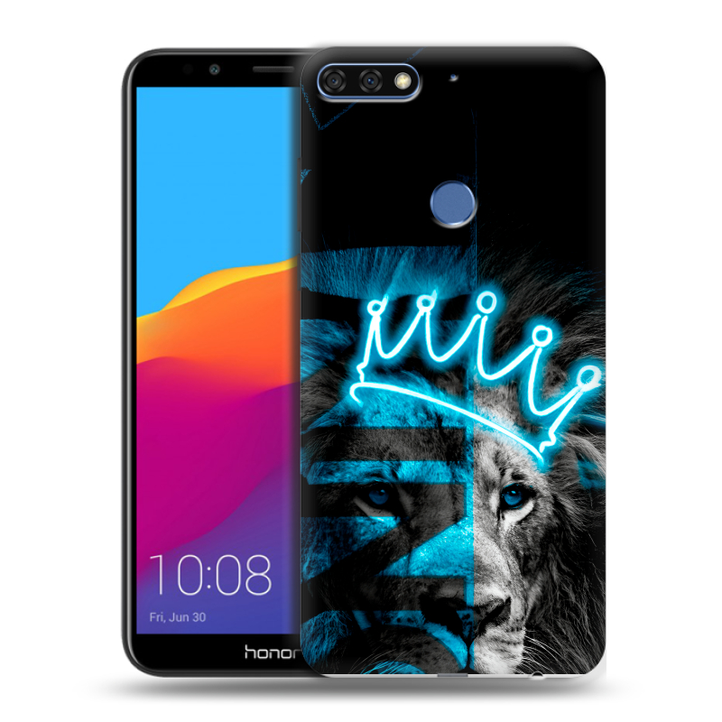 Пластиковый чехол на Huawei Honor 7C Pro с принтом Король лев Пластиковый чехол на Huawei Honor 7C Pro с принтом Король лев