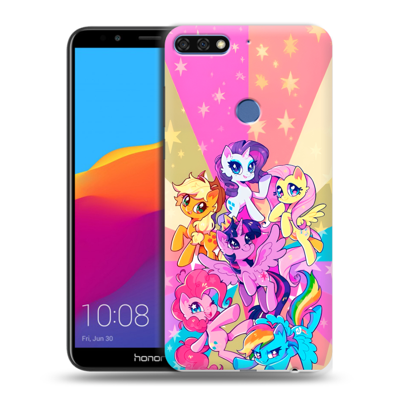 Пластиковый чехол на Huawei Honor 7C Pro с принтом My little pony Дружба чудо Пластиковый чехол на Huawei Honor 7C Pro с принтом My little pony Дружба чудо