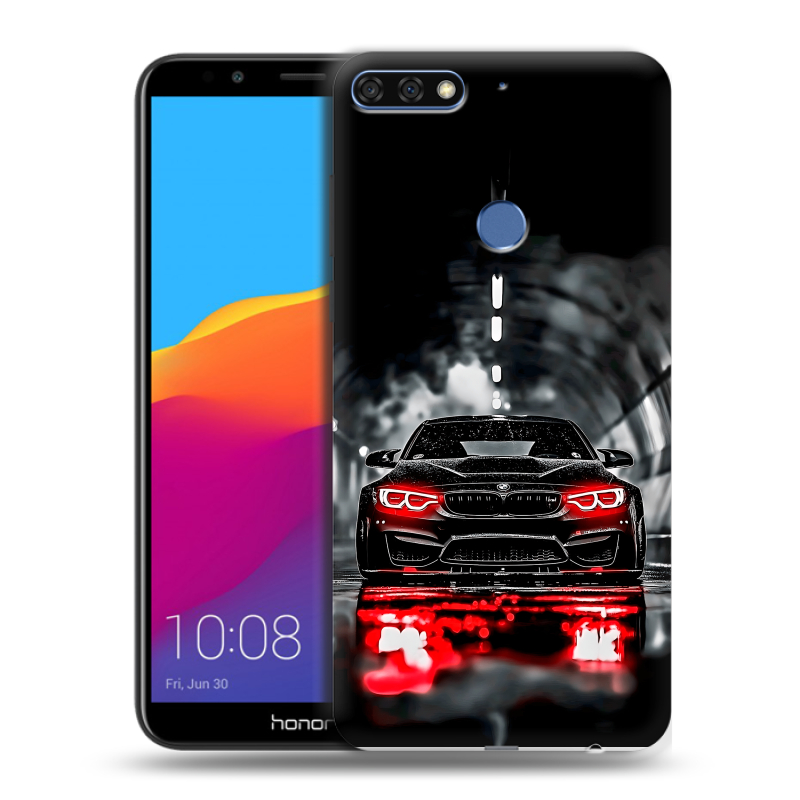 Пластиковый чехол на Huawei Honor 7C Pro с принтом BMW БМВ Пластиковый чехол на Huawei Honor 7C Pro с принтом BMW БМВ