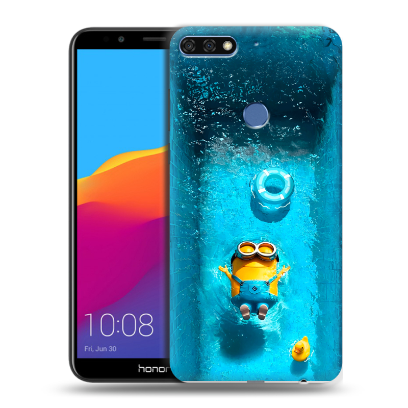 Пластиковый чехол на Huawei Honor 7C Pro с принтом Миньоны Пластиковый чехол на Huawei Honor 7C Pro с принтом Миньоны