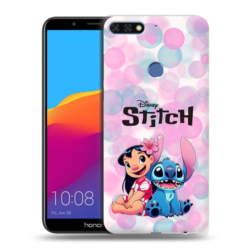 Пластиковый чехол на Huawei Honor 7C Pro с принтом Лило и Стич Пластиковый чехол на Huawei Honor 7C Pro с принтом Лило и Стич