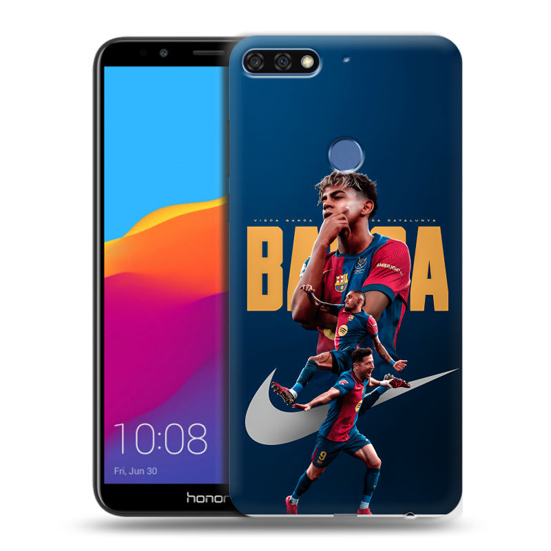 Пластиковый чехол на Huawei Honor 7C Pro с принтом Барселона Barca Yamal Пластиковый чехол на Huawei Honor 7C Pro с принтом Барселона Barca Yamal