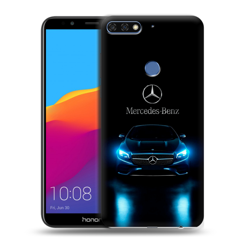 Пластиковый чехол на Huawei Honor 7C Pro с принтом Mercedes Мерседес Пластиковый чехол на Huawei Honor 7C Pro с принтом Mercedes Мерседес