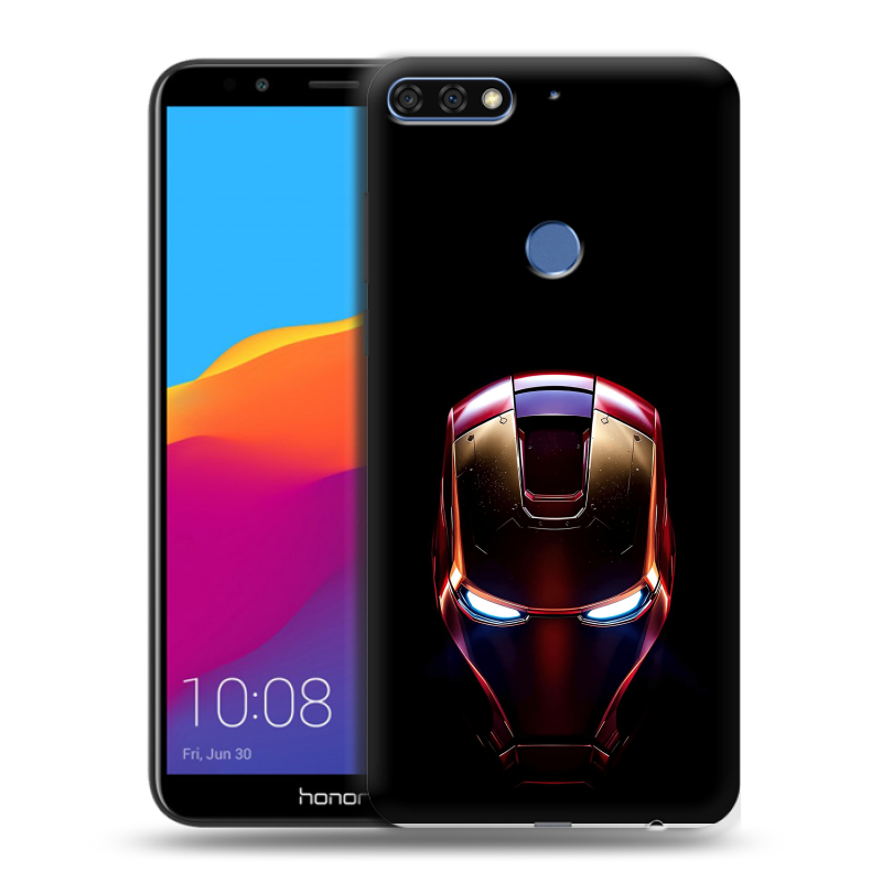 Пластиковый чехол на Huawei Honor 7C Pro с принтом IronMan Железный человек Пластиковый чехол на Huawei Honor 7C Pro с принтом IronMan Железный человек