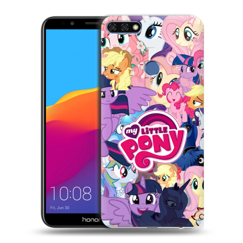 Пластиковый чехол на Huawei Honor 7C Pro с принтом My little pony Дружба чудо Пластиковый чехол на Huawei Honor 7C Pro с принтом My little pony Дружба чудо