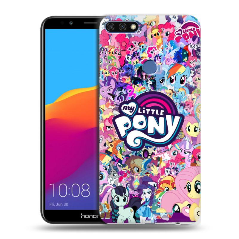Пластиковый чехол на Huawei Honor 7C Pro с принтом My little pony Дружба чудо Пластиковый чехол на Huawei Honor 7C Pro с принтом My little pony Дружба чудо