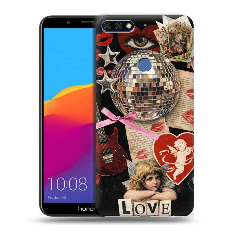 Пластиковый чехол на Huawei Honor 7C Pro с принтом для девочек Пластиковый чехол на Huawei Honor 7C Pro с принтом для девочек