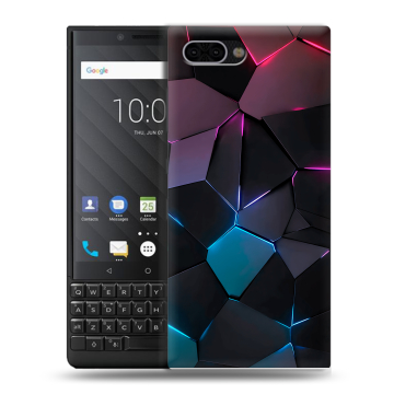 Пластиковый чехол на BlackBerry KEY2 с принтом Геометрия неона Пластиковый чехол на BlackBerry KEY2 с принтом Геометрия неона