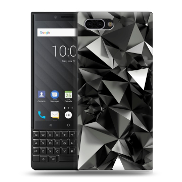 Пластиковый чехол на BlackBerry KEY2 с принтом Черные кристаллы Пластиковый чехол на BlackBerry KEY2 с принтом Черные кристаллы