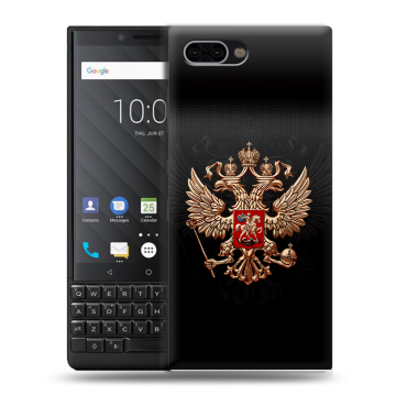 Пластиковый чехол на BlackBerry KEY2 с принтом Герб России Пластиковый чехол на BlackBerry KEY2 с принтом Герб России