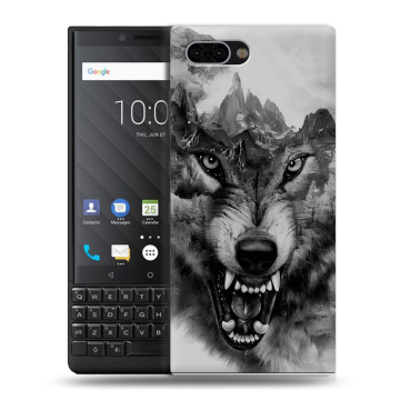 Пластиковый чехол на BlackBerry KEY2 с принтом Волк Пластиковый чехол на BlackBerry KEY2 с принтом Волк