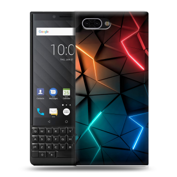 Пластиковый чехол на BlackBerry KEY2 с принтом Абстракция неон Пластиковый чехол на BlackBerry KEY2 с принтом Абстракция неон