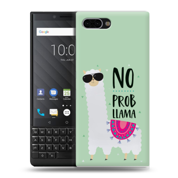 Пластиковый чехол на BlackBerry KEY2 с принтом Лама Пластиковый чехол на BlackBerry KEY2 с принтом Лама