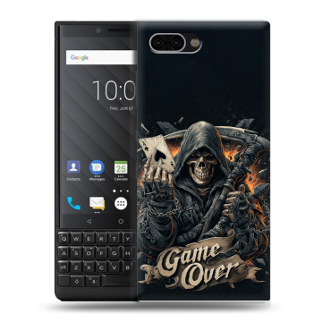 Пластиковый чехол на BlackBerry KEY2 с принтом Скелет карты Пластиковый чехол на BlackBerry KEY2 с принтом Скелет карты