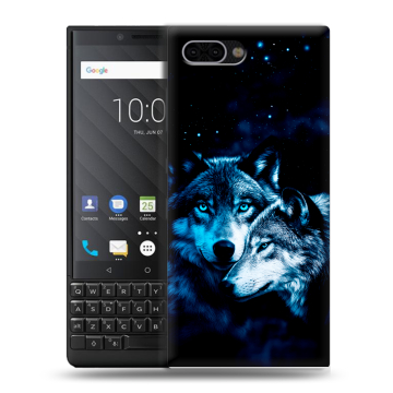 Пластиковый чехол на BlackBerry KEY2 с принтом Волки Пластиковый чехол на BlackBerry KEY2 с принтом Волки