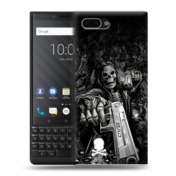 Пластиковый чехол на BlackBerry KEY2 с принтом Скелет Пластиковый чехол на BlackBerry KEY2 с принтом Скелет