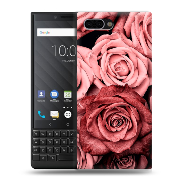 Пластиковый чехол на BlackBerry KEY2 с принтом Цветы розы Пластиковый чехол на BlackBerry KEY2 с принтом Цветы розы