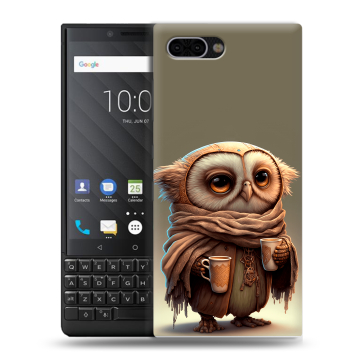 Пластиковый чехол на BlackBerry KEY2 с принтом Сова Пластиковый чехол на BlackBerry KEY2 с принтом Сова