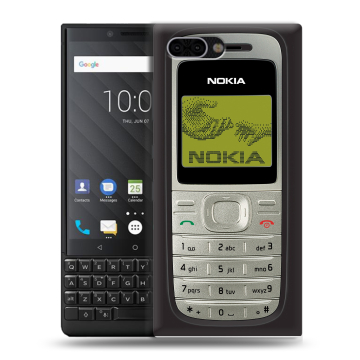Пластиковый чехол на BlackBerry KEY2 с принтом Ретро Нокия Пластиковый чехол на BlackBerry KEY2 с принтом Ретро Нокия