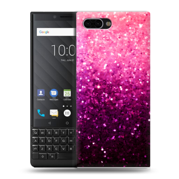 Пластиковый чехол на BlackBerry KEY2 с принтом Блестки Пластиковый чехол на BlackBerry KEY2 с принтом Блестки