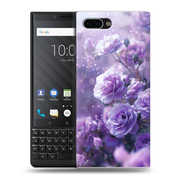 Пластиковый чехол на BlackBerry KEY2 с принтом Розы цветы Пластиковый чехол на BlackBerry KEY2 с принтом Розы цветы