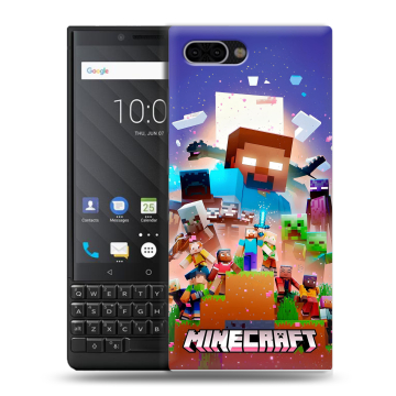 Пластиковый чехол на BlackBerry KEY2 с принтом Майнкрафт Minecraft Пластиковый чехол на BlackBerry KEY2 с принтом Майнкрафт Minecraft