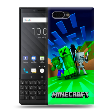 Пластиковый чехол на BlackBerry KEY2 с принтом Майнкрафт Пластиковый чехол на BlackBerry KEY2 с принтом Майнкрафт
