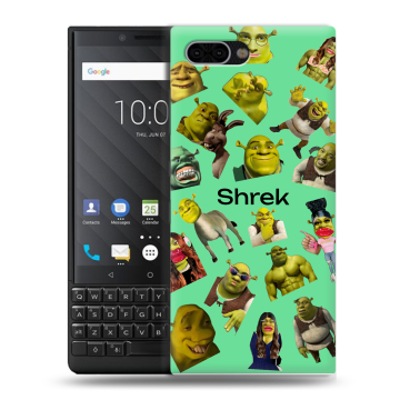 Пластиковый чехол на BlackBerry KEY2 с принтом Шрек Shrek Пластиковый чехол на BlackBerry KEY2 с принтом Шрек Shrek