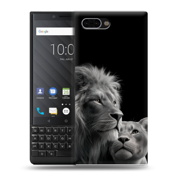 Пластиковый чехол на BlackBerry KEY2 с принтом Лев кошки Пластиковый чехол на BlackBerry KEY2 с принтом Лев кошки