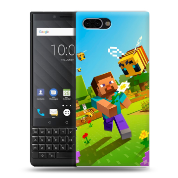 Пластиковый чехол на BlackBerry KEY2 с принтом Майнкрафт Minecraft Пластиковый чехол на BlackBerry KEY2 с принтом Майнкрафт Minecraft